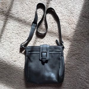 Gray crossbody bag